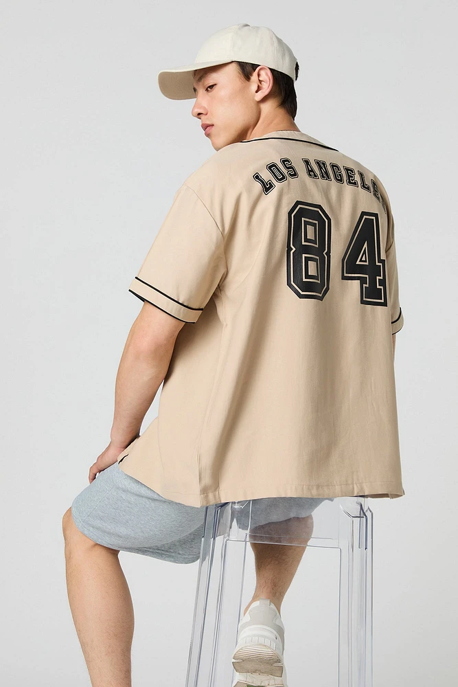 LA Embroidered Jersey Top