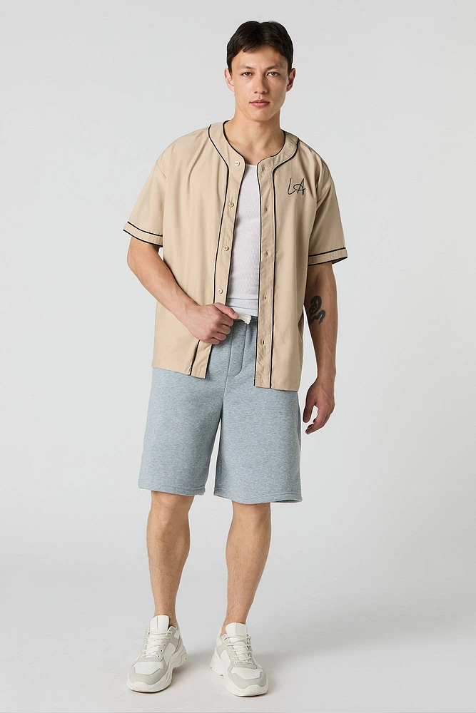 LA Embroidered Jersey Top