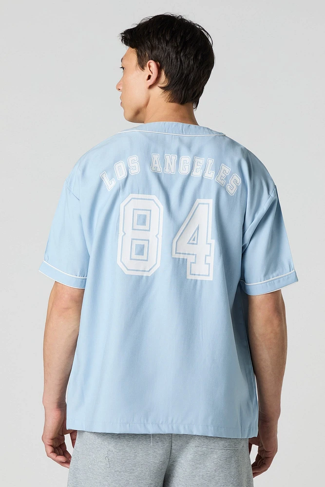 LA Embroidered Jersey Top