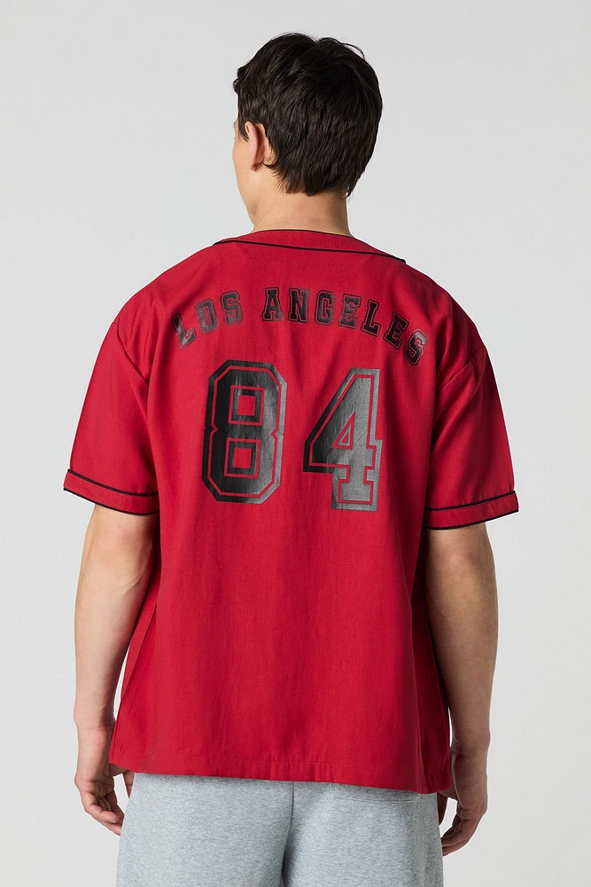 LA Embroidered Jersey Top