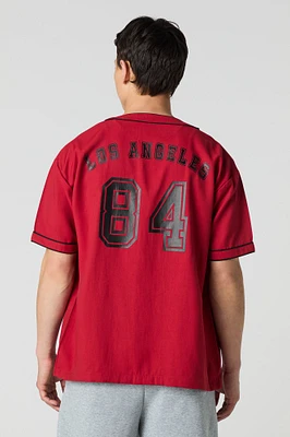LA Embroidered Jersey Top