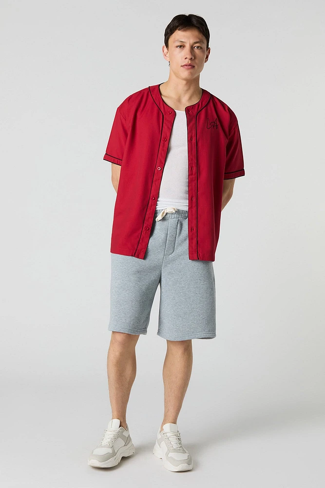 LA Embroidered Jersey Top