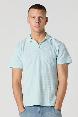 Polo en tricot torsadé