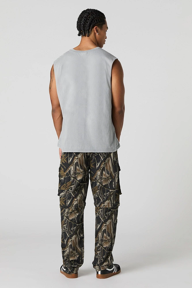Pantalon cargo convertible avec fermeture à glissière