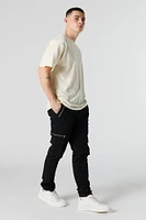 Multi Zipper Pocket Skinny Cargo Pant