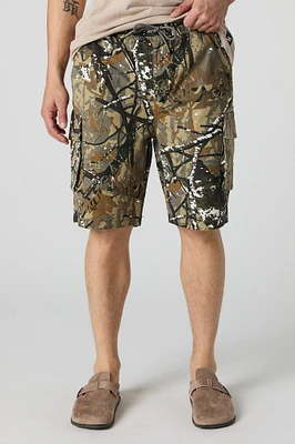 Short cargo à taille coulissante