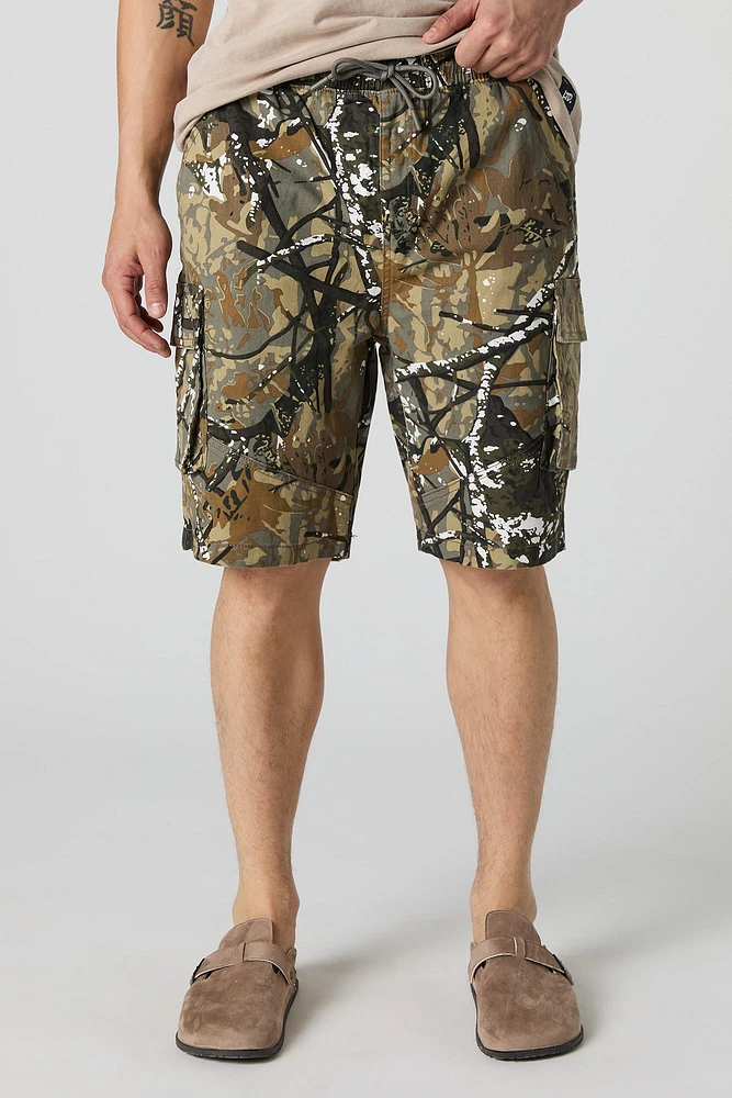 Short cargo à taille coulissante