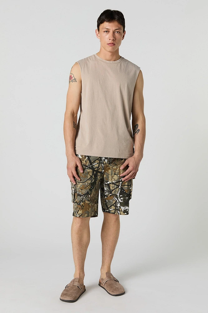 Short cargo à taille coulissante