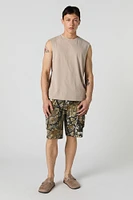 Short cargo à taille coulissante