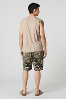 Short cargo à taille coulissante