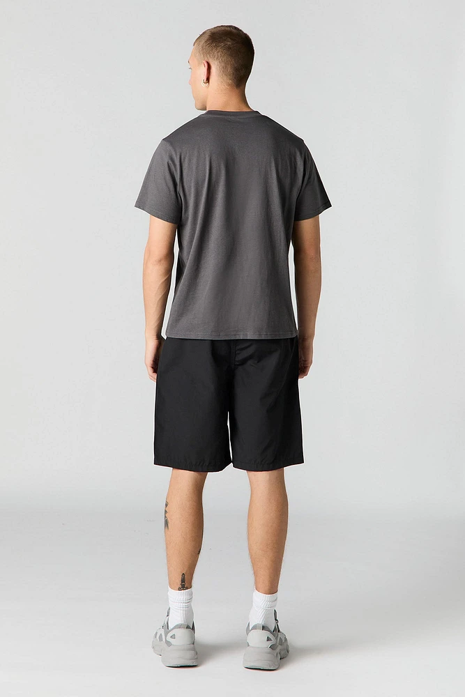 Zipper Pocket Drawstring Cargo Short