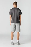 Short cargo avec poches à fermeture glissière et taille coulissante