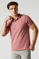 Coloured Striped Trim Polo Top