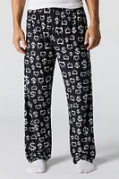 Pantalon de pyjama à imprimé signe dollar