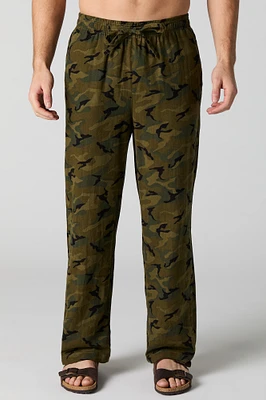 Pantalon de pyjama à motif camouflage