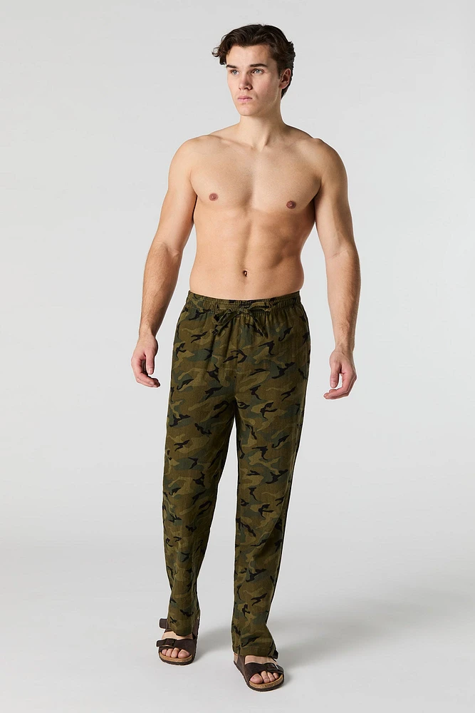 Pantalon de pyjama à motif camouflage