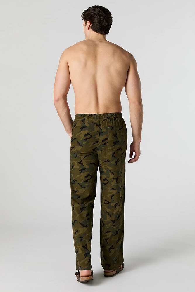 Pantalon de pyjama à motif camouflage