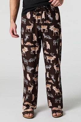 Pantalon de pyjama à imprimé faune