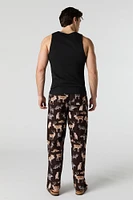 Pantalon de pyjama à imprimé faune