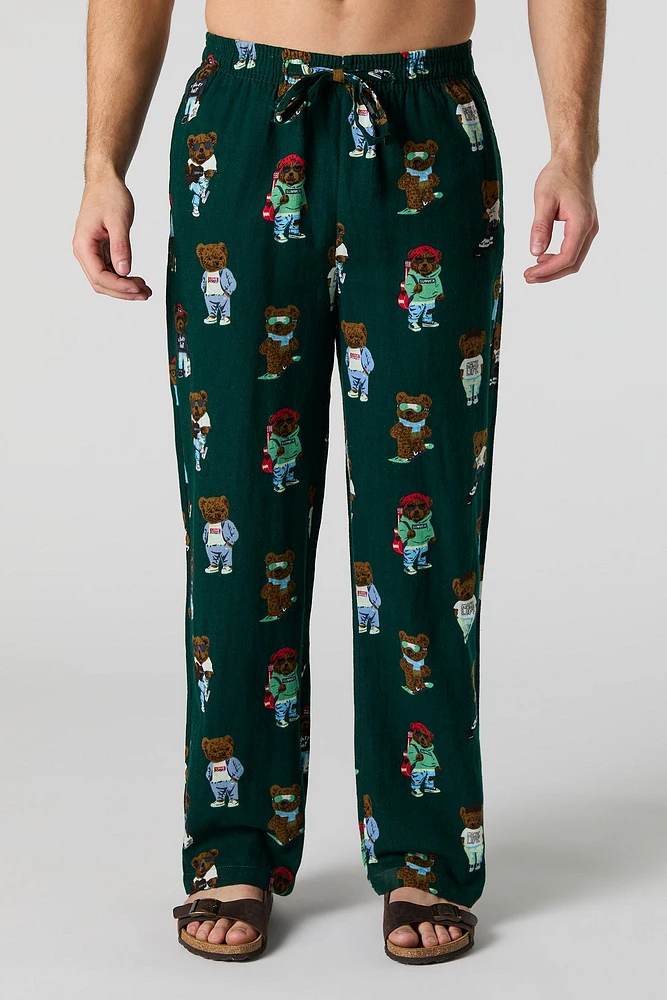 Teddy Bear Print Pajama Pant