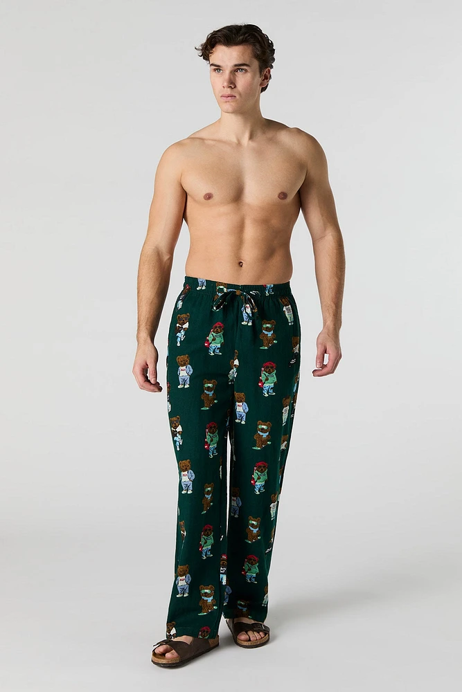 Teddy Bear Print Pajama Pant