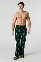 Teddy Bear Print Pajama Pant