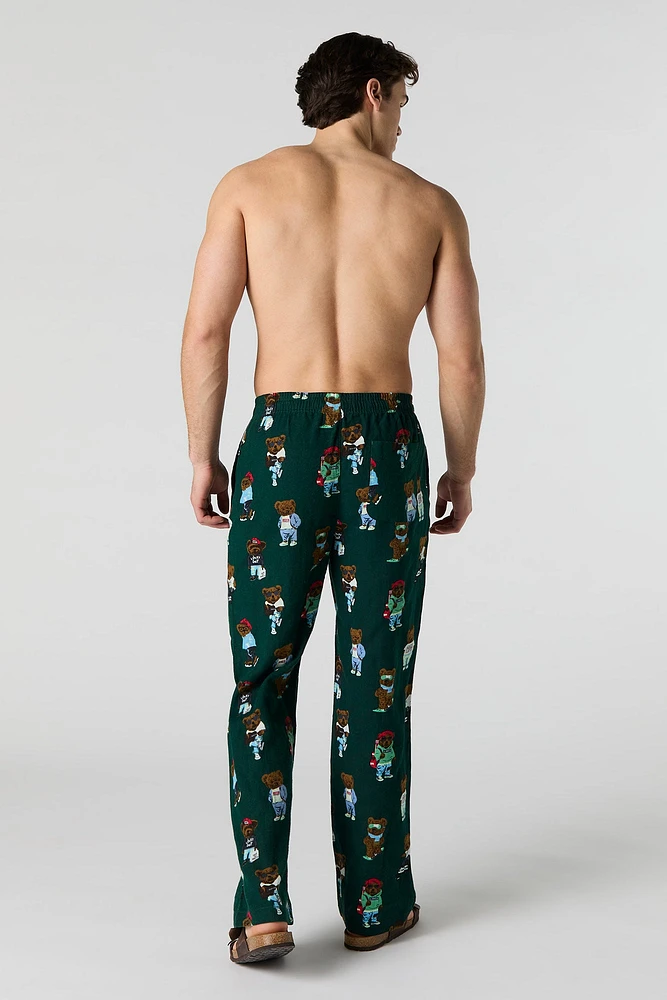 Teddy Bear Print Pajama Pant