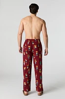 Cool Teddy Bear Print Pajama Pant