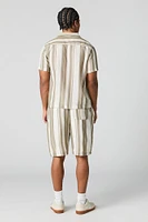 Striped Drawstring Short