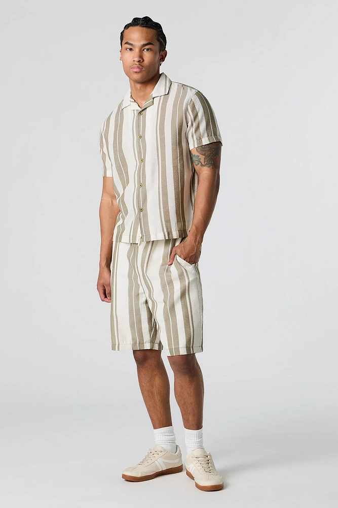 Striped Drawstring Short