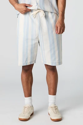 Short rayé à taille coulissante