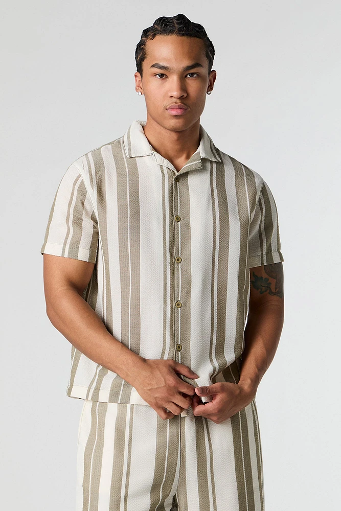 Striped Button-Up Top