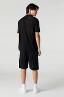 Short à taille coulissante en tricot ouvert pièces