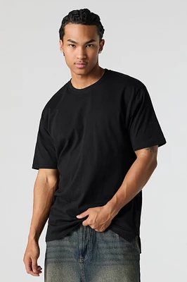 High-Low Crewneck T-Shirt