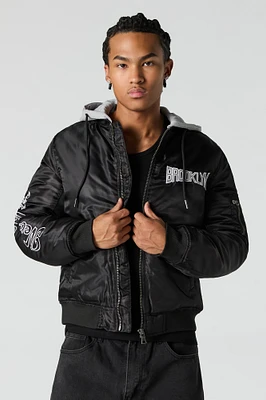 New York Embroidered Bomber Jacket