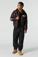 Blouson aviateur avec motif brodé New York