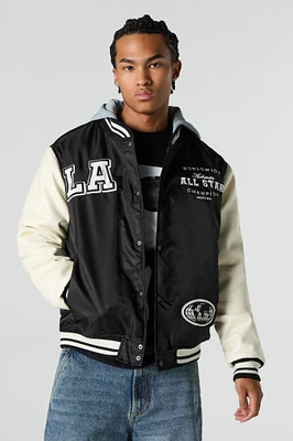 LA Champions Embroidered Varsity Jacket