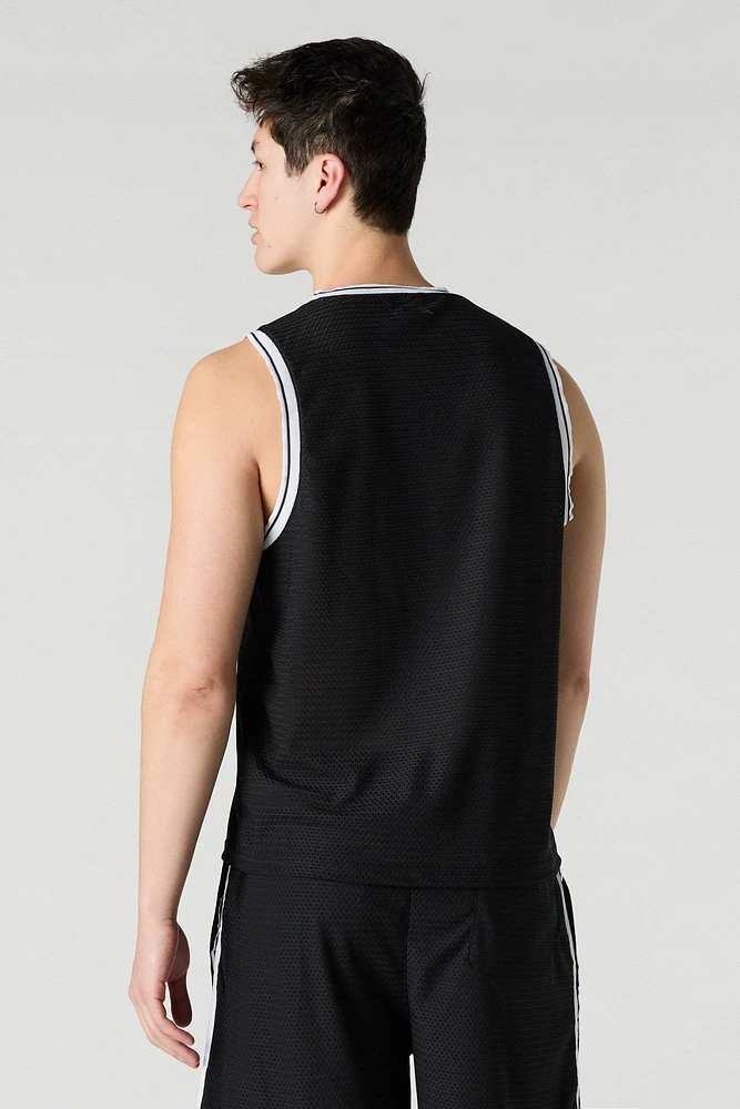 Est 84 Embroidered Mesh Basketball Jersey