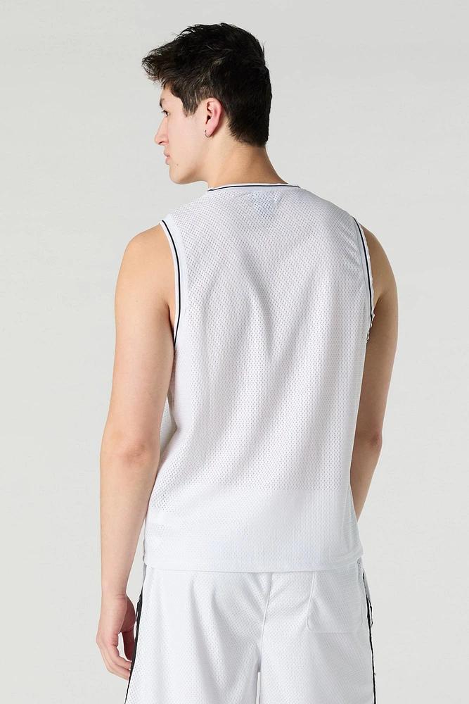 Jersey de basketball en filet avec motif brodé Est 84