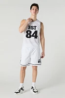 Jersey de basketball en filet avec motif brodé Est 84