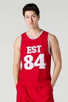 Est 84 Embroidered Mesh Basketball Jersey