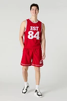 Est 84 Embroidered Mesh Basketball Jersey