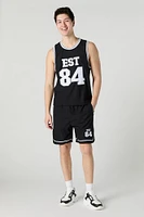 Est 84 Embroidered Mesh Basketball Short