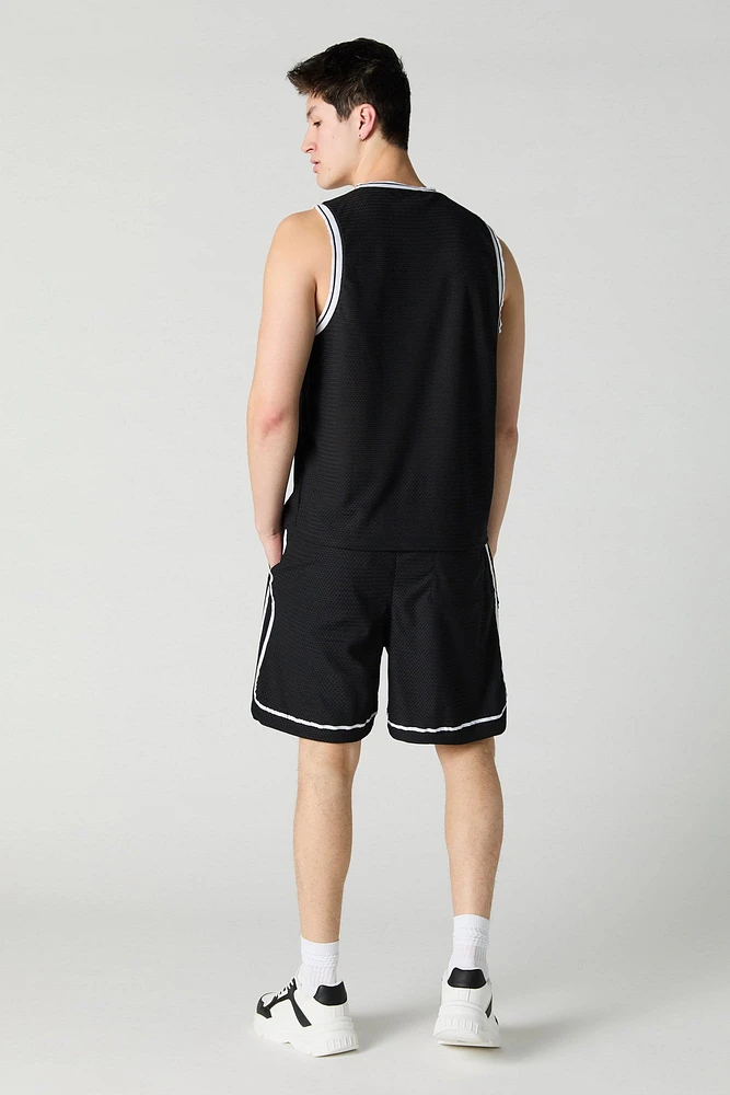 Est 84 Embroidered Mesh Basketball Short