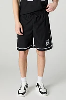 Est 84 Embroidered Mesh Basketball Short