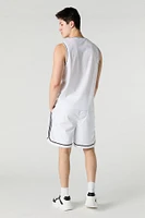 Short de basketball en filet avec motif brodé Est 84