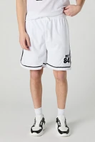 Short de basketball en filet avec motif brodé Est 84