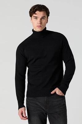 Solid Turtleneck Sweater