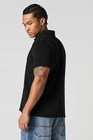 Fleece Polo Top
