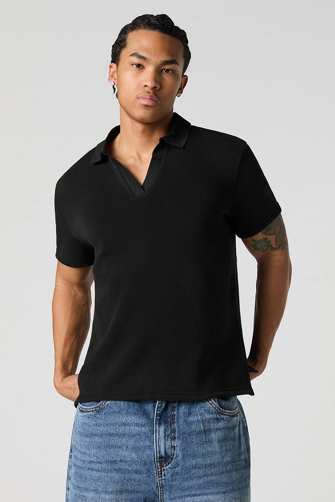 Fleece Polo Top